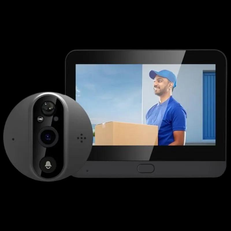 Olho Mágico Digital ESCAM C89 (4,3" - 1080p - Preto)