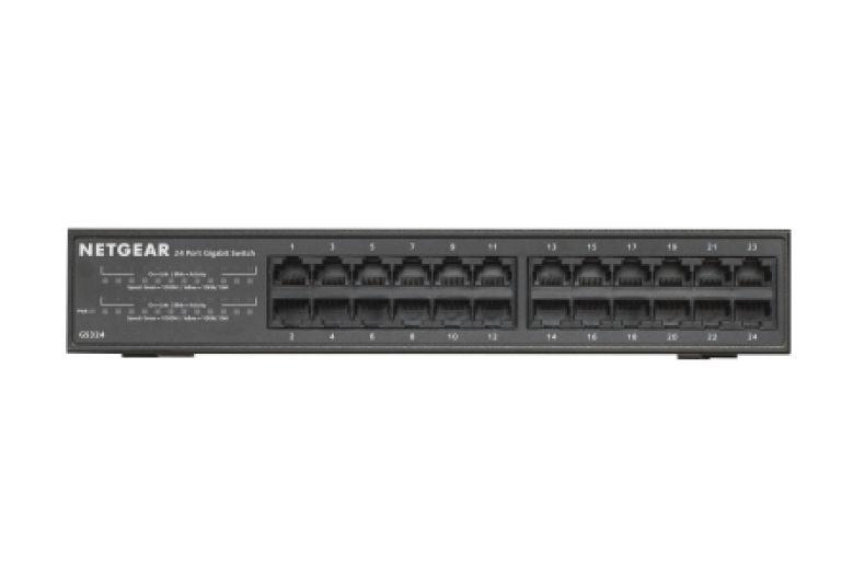Switch NETGEAR GS324-200EUS (Gigabit Ethernet - 0,512 MB - 48 Gbit/s - Preto), miniatura 2