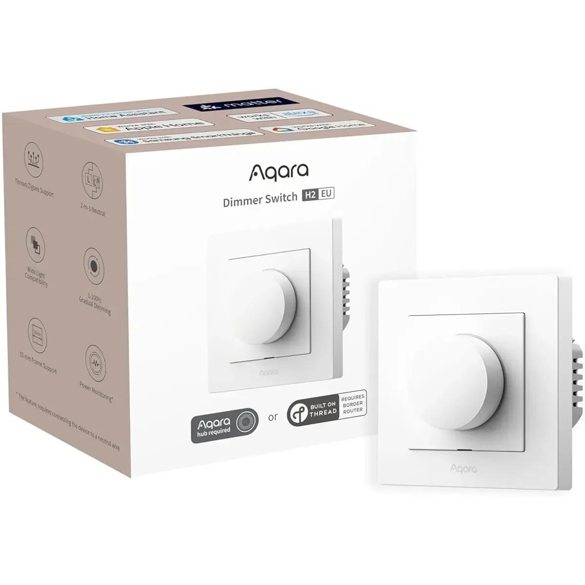 Interruptor Regulador de Intensidade da Luz AQARA Dimmer Switch H2 EU (Branco), miniatura 2