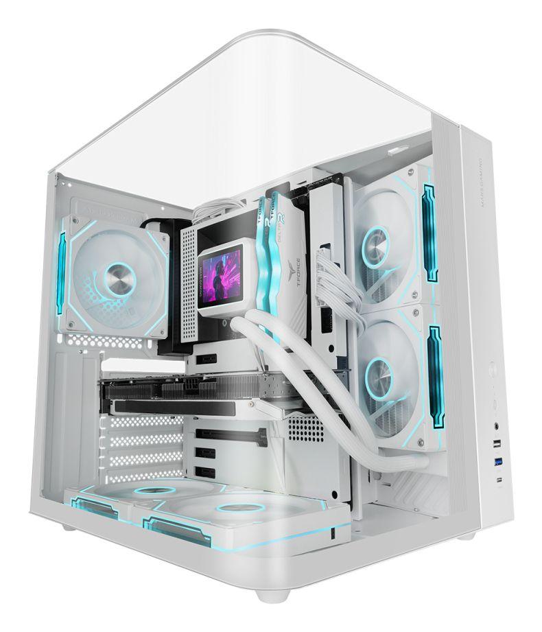 Caixa PC MARS GAMING MC-INFINIOLITEW (ATX, micro ATX, Mini-ITX - Torre média - Vidro temperado - Branco)