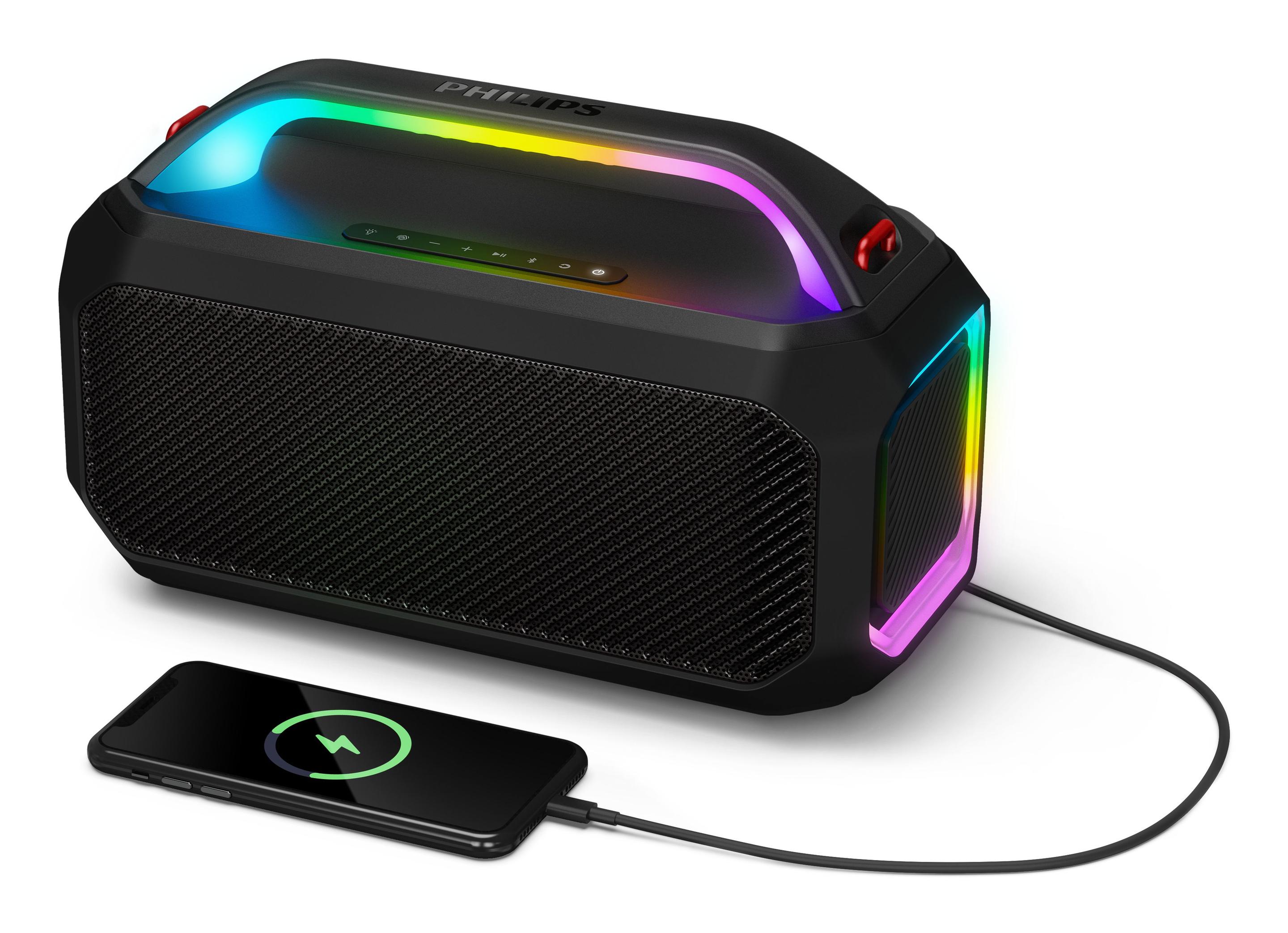 Coluna Portátil PHILIPS TAS7000EB/00 (Com fios e sem fios - 50 W - 2.0 canais - Preto), miniatura 5