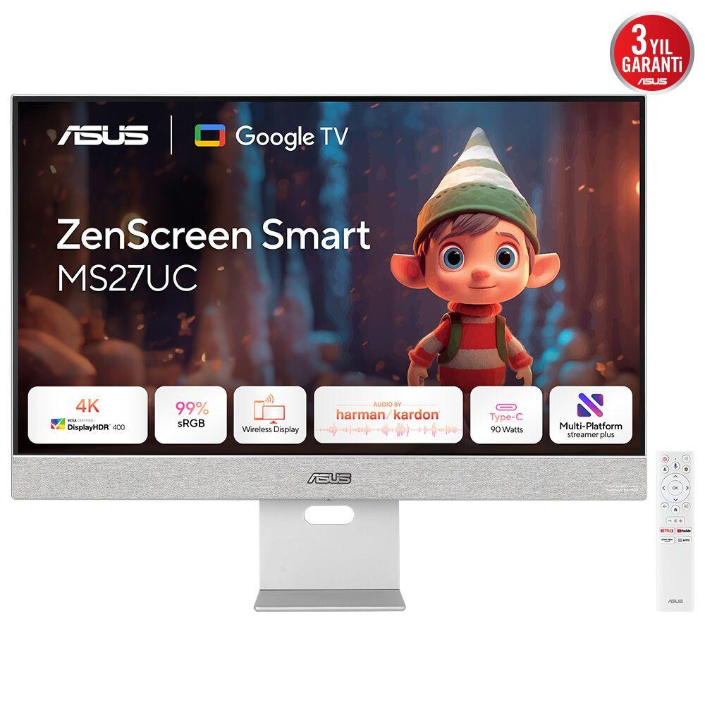 Monitor ASUS ZenScreen Smart MS27UC (27" - IPS - 60 Hz - Cinzento) — miniatura 2