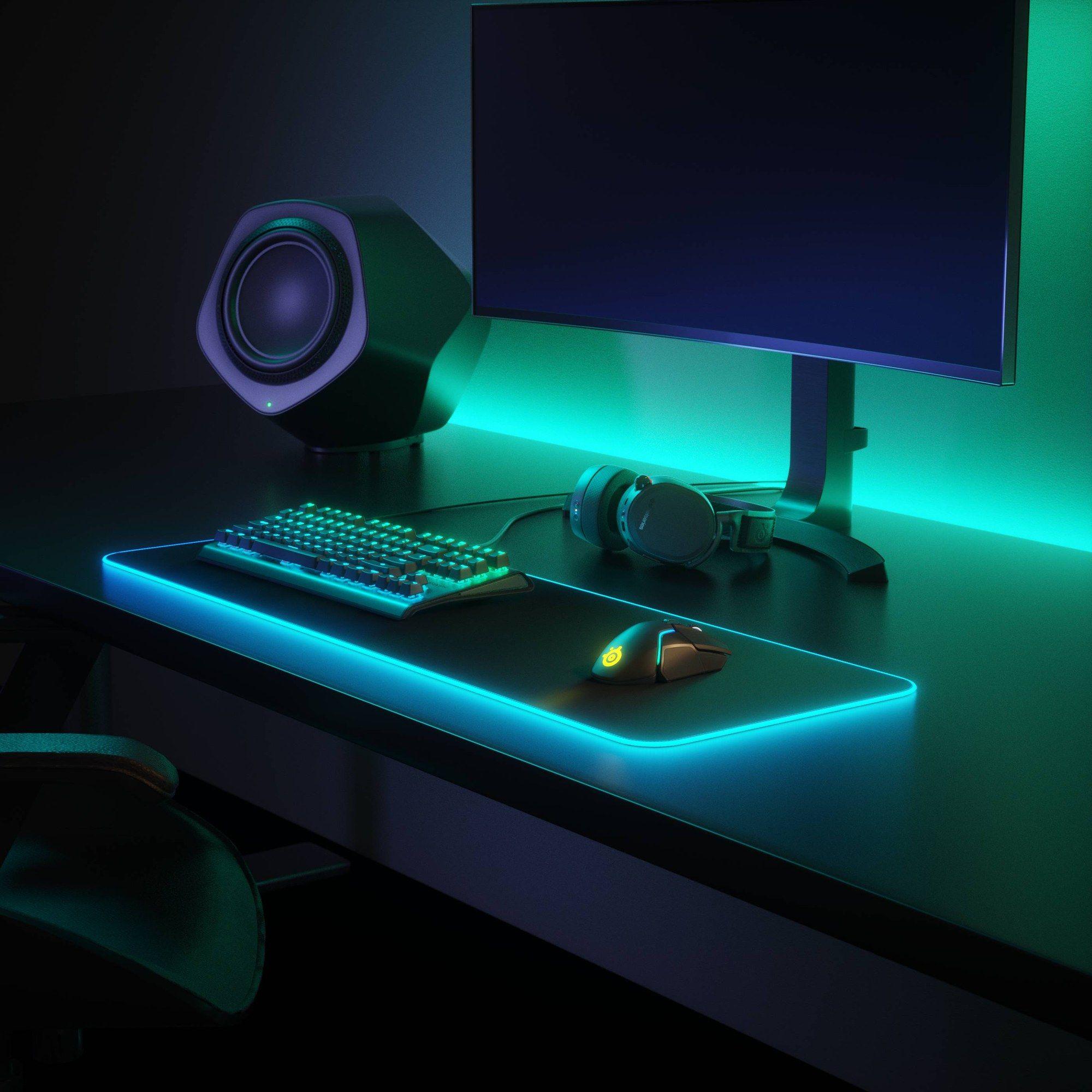 Tapete de Rato Gaming STEELSERIES QcK Prism Cloth XL (XL - Tecido, borracha e silicone - Tecido - Preto), miniatura 3