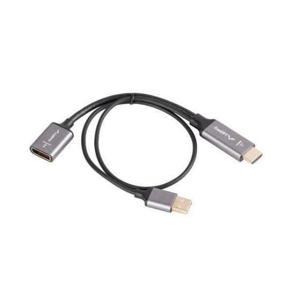 Adaptador HDMI para DisplayPort LANBERG AD-HD-DP-02 (0,2 m - HDMI Type A - Prateado) — miniatura 2