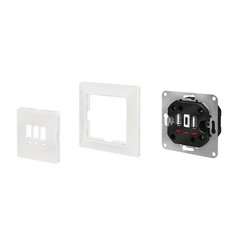 Tomada de Parede USB de Encastre LOGILINK PA0254 (Branco), miniatura 4