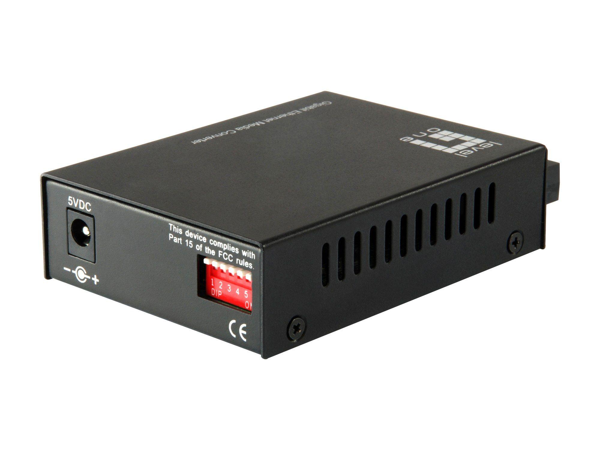 Conversor de Media de Rede LEVEL ONE GVT-2002 (Gigabit Ethernet - 1000 Mbit/s - Preto) — miniatura 2
