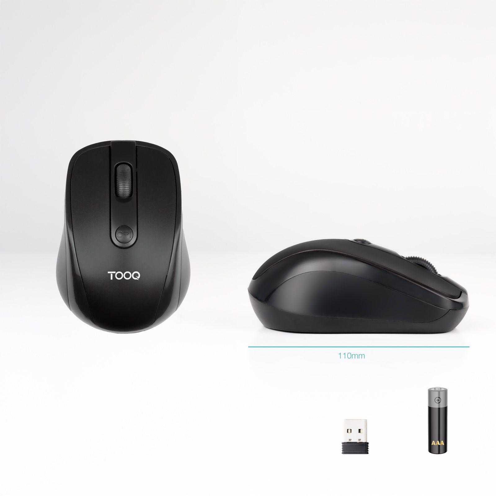 Rato TOOQ TQMW-1103-B (Ambidestro - 1600 DPI - Ótico - Preto), miniatura 3