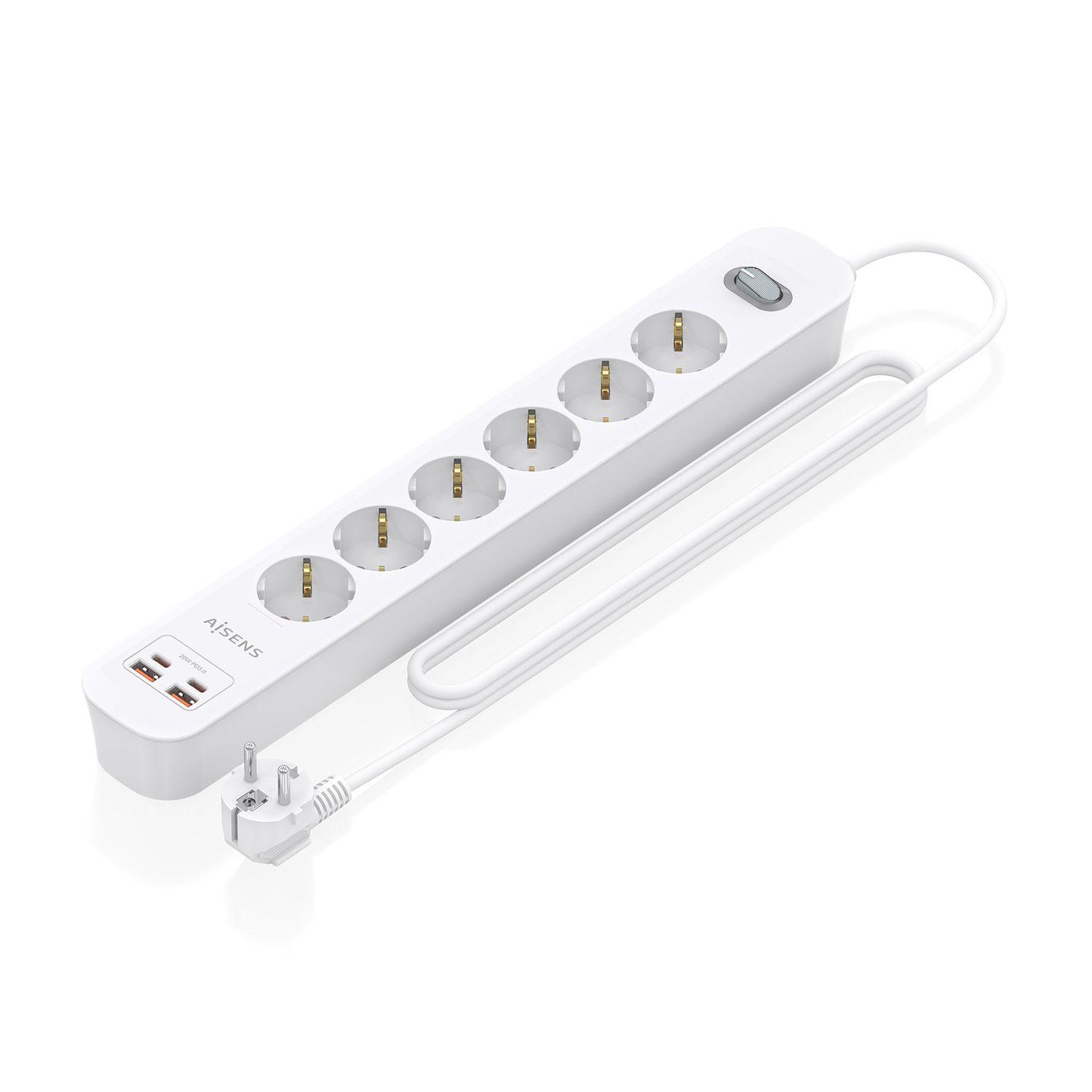 Extensão Elétrica AISENS ASPS-2A2C16-W (Cobre - Branco)