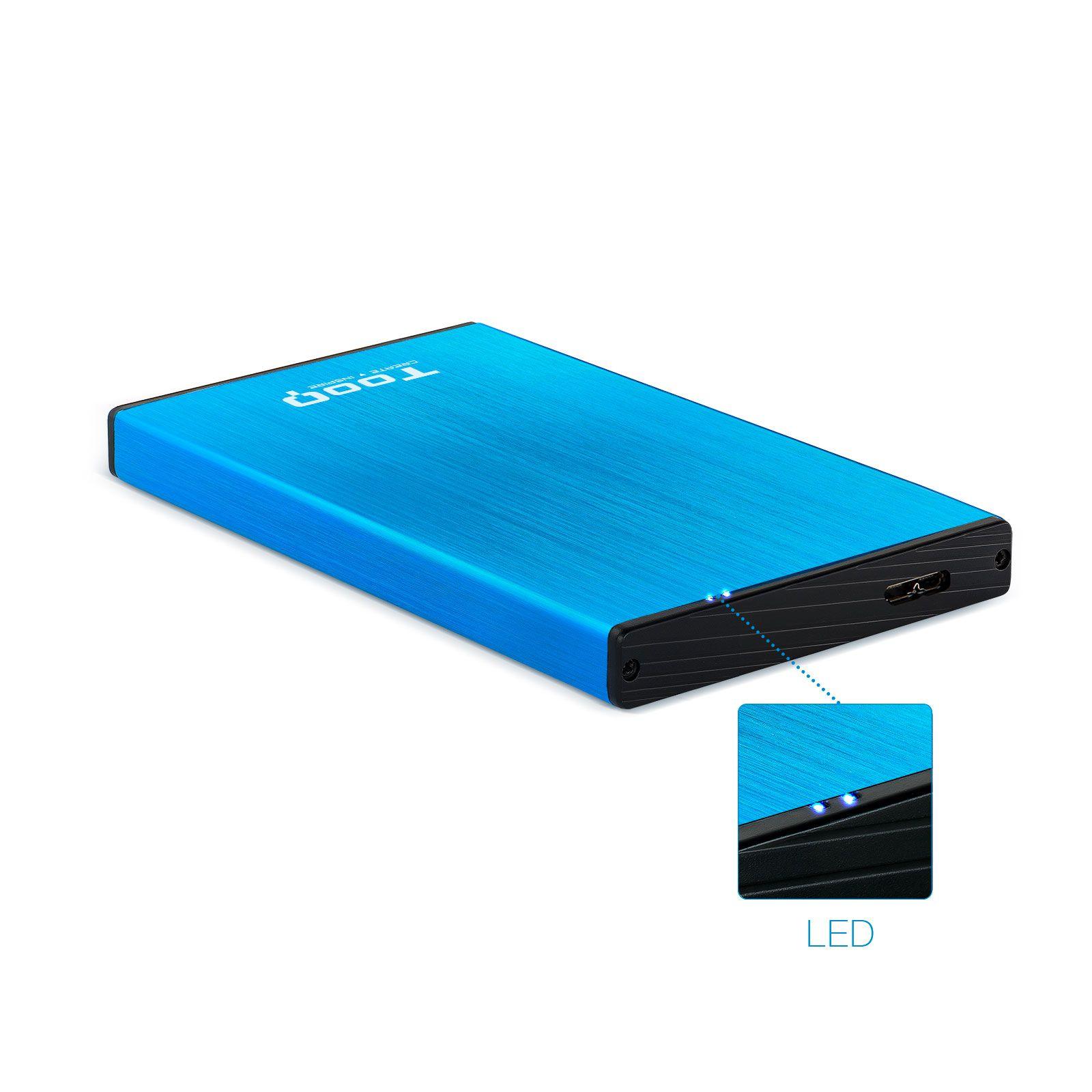 Caixa Externa TOOQ TQE-2527BL (2.5" - SATA I, SATA II, SATA III - Preto e Azul), miniatura 2