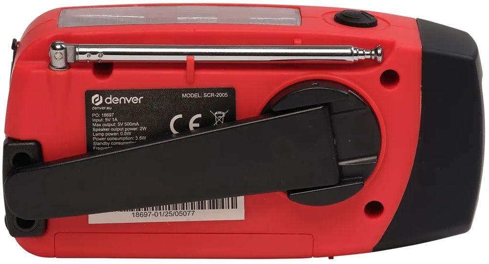 Rádio Portátil DENVER SCR-2005 (2 W - USB-A e USB-C), miniatura 6