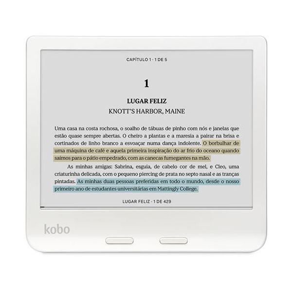 Leitor de Livros Eletrónicos KOBO Libra Colour (7" - 1264 x 1680 pixels - E Ink Kaleido - Branco) — miniatura 3