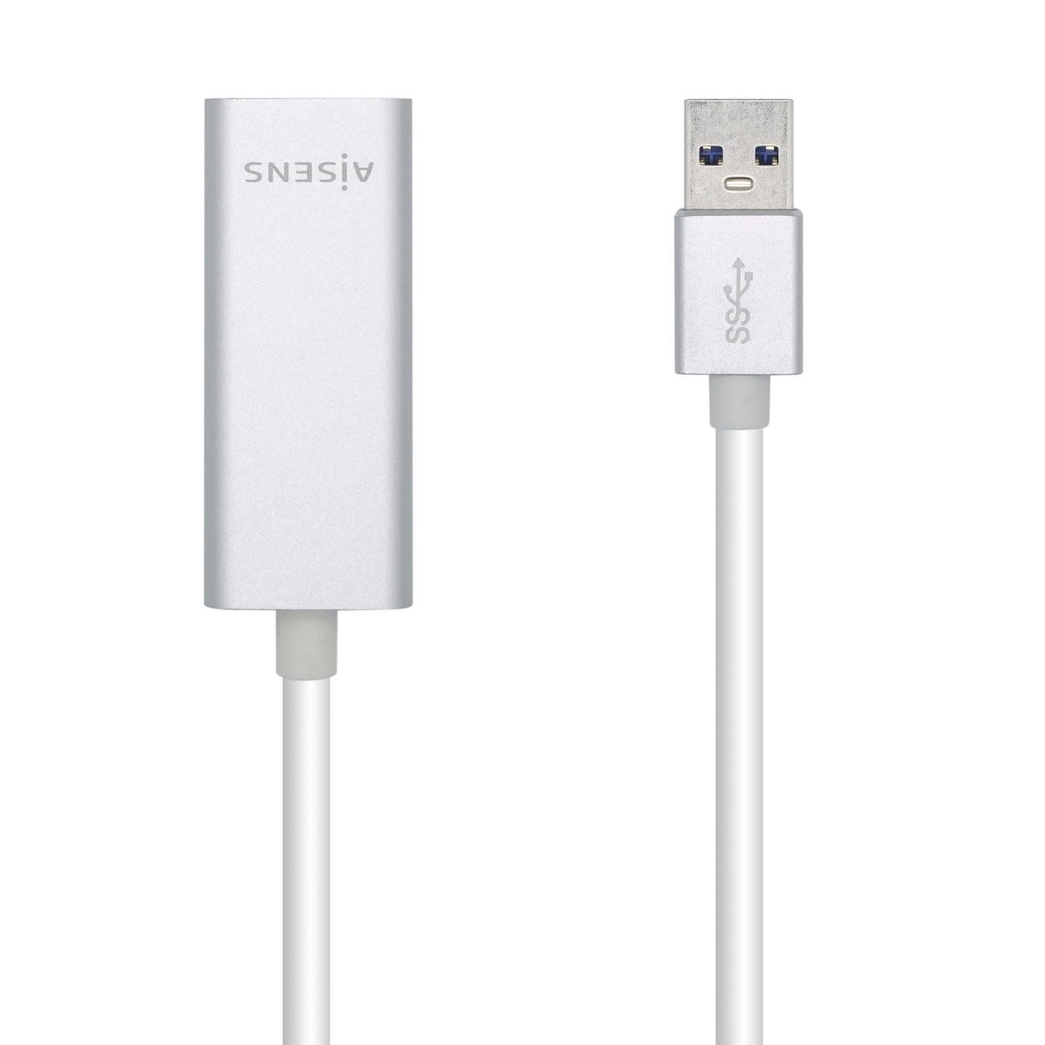 Conversor Adaptador de Rede AISENS A106-0504 (USB - 1000 Mbit/s - Prateado)
