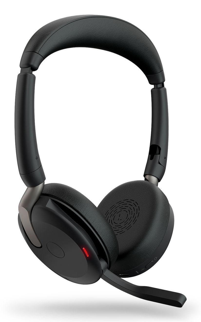 Headset JABRA Evolve2 65 Flex Link380a UC Stereo WLC (Binaural - Sem fios - 2,8 cm - Preto)