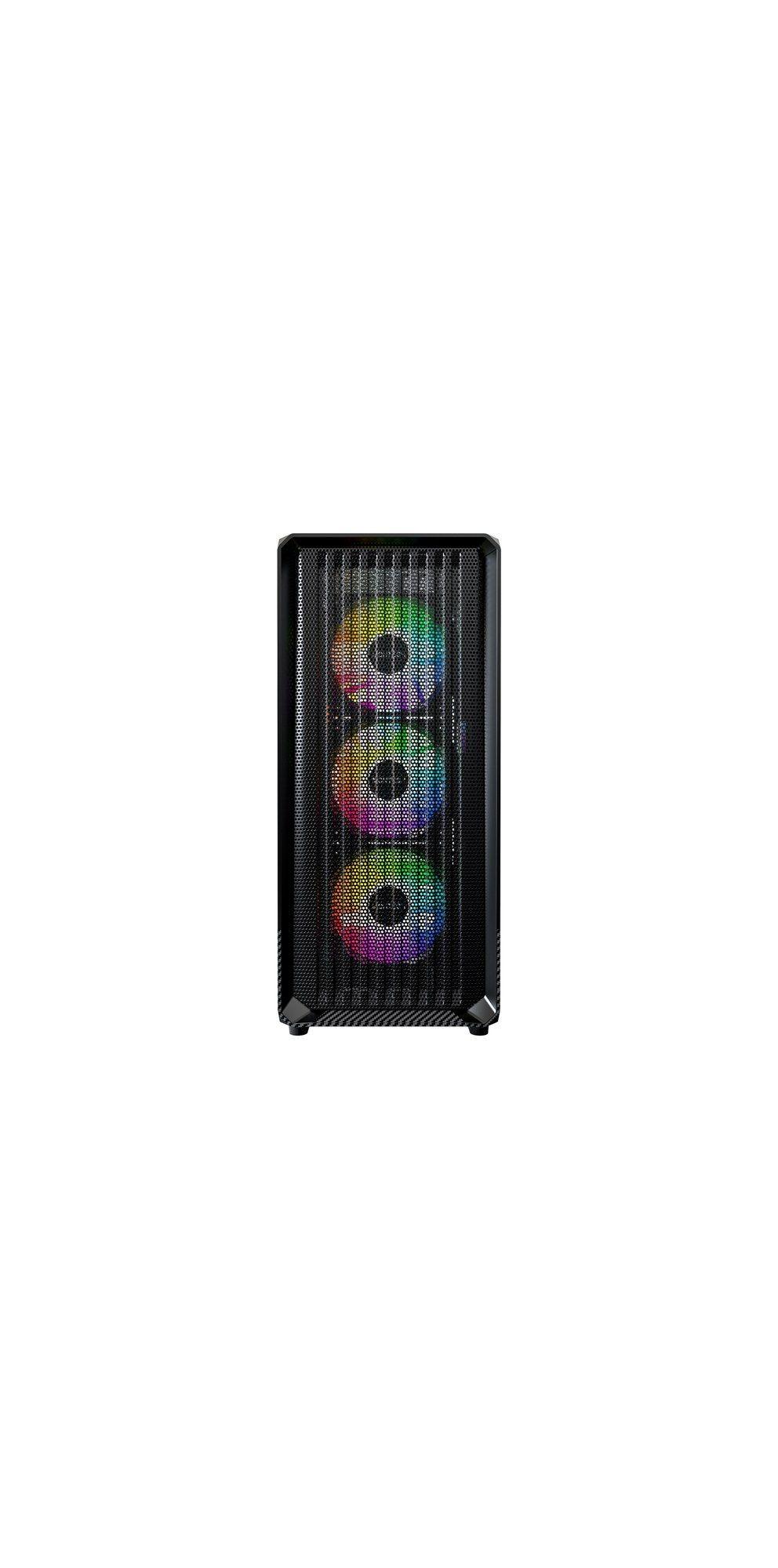 Caixa de Computador MONTECH X5 (Midi Tower - RGB multicolorida - 16,5 cm - Preto)