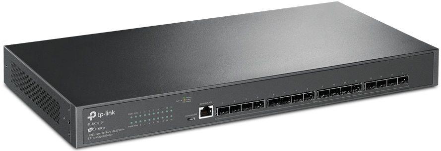 Switch TP-LINK TL-SX3016F (24 MB - 320 Gbit/s - L2+/L3 - Preto) — miniatura 2