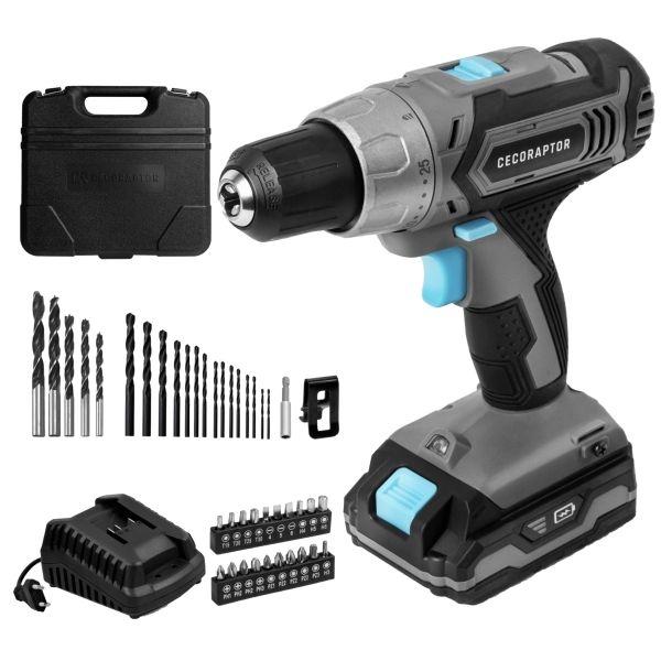 Berbequim Aparafusador CECOTEC CecoRaptor Perfect Drill 2020 Advance (20 V - Bateria - Preto, Azul e Cinzento)