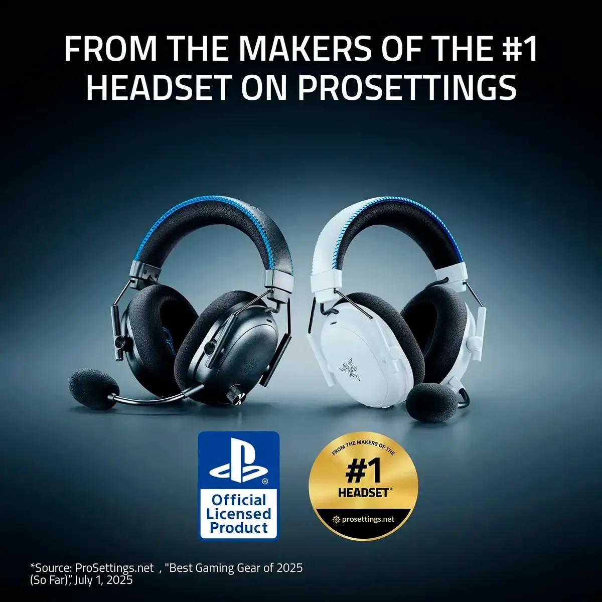 Headset Gaming RAZER BlackShark V3 Pro for PlayStation (Binaural - Com fios e sem fios - Circum-aural - Preto), miniatura 3