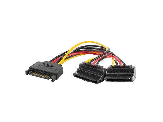 Cabo Divisor de Alimentação SATA LANBERG CA-SASA-10CU-0015 (15 cm - Preto/Vermelho/Amarelo)