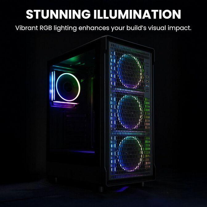 Caixa de Computador KOLINK AM2 ARGB (Midi Tower - Vidro temperado - ARGB - Preto) — miniatura 2