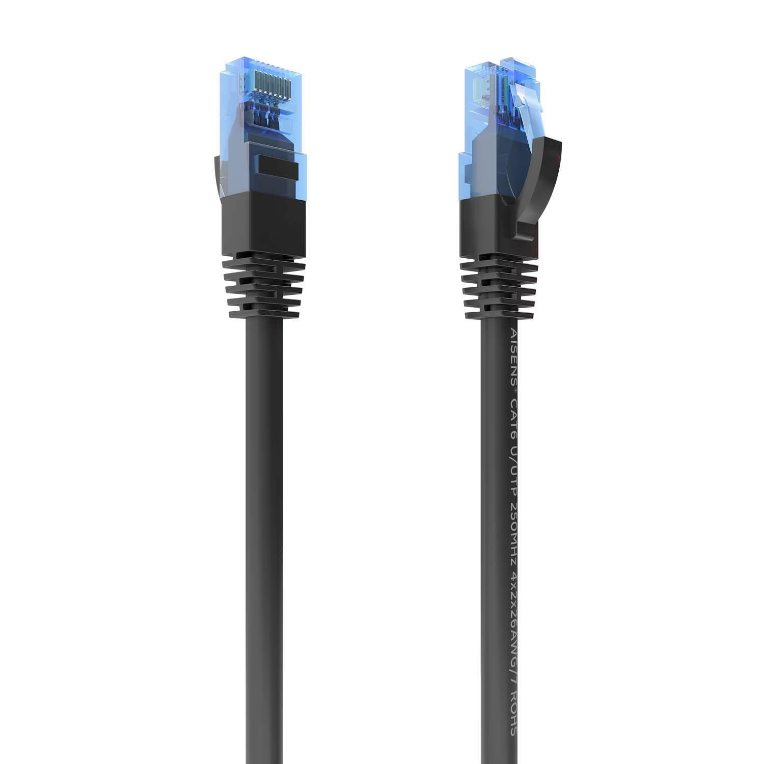 Cabo de Rede AISENS A135-0843 (1 m - Cat6 - RJ-45 - Preto)