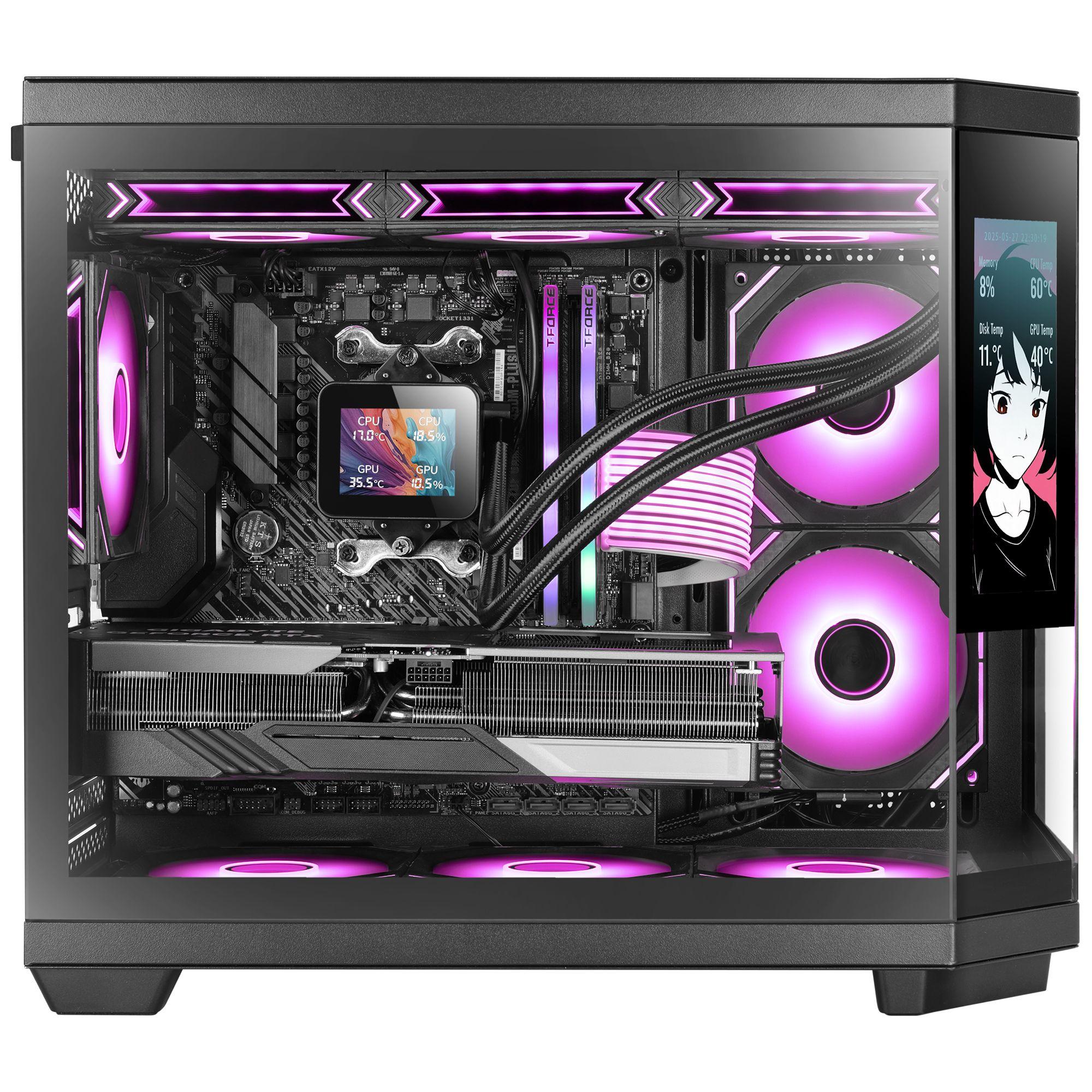 Caixa Micro-ATX MARS GAMING MC3TCORELCDM (Ecrã IPS 7,2" - Preto) — miniatura 2