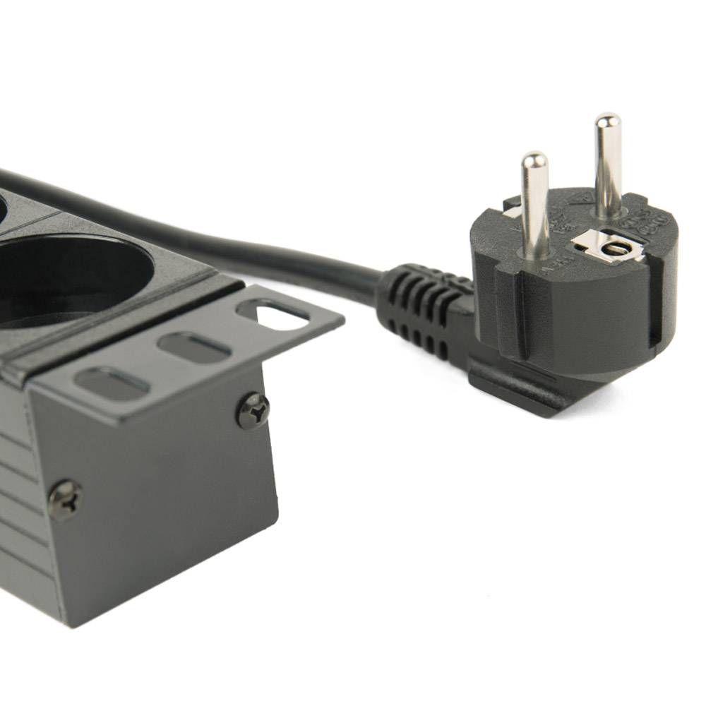 Régua de Tomadas para Rack GEMBIRD EG-PDU-014 (Schuko - Preto) — miniatura 3