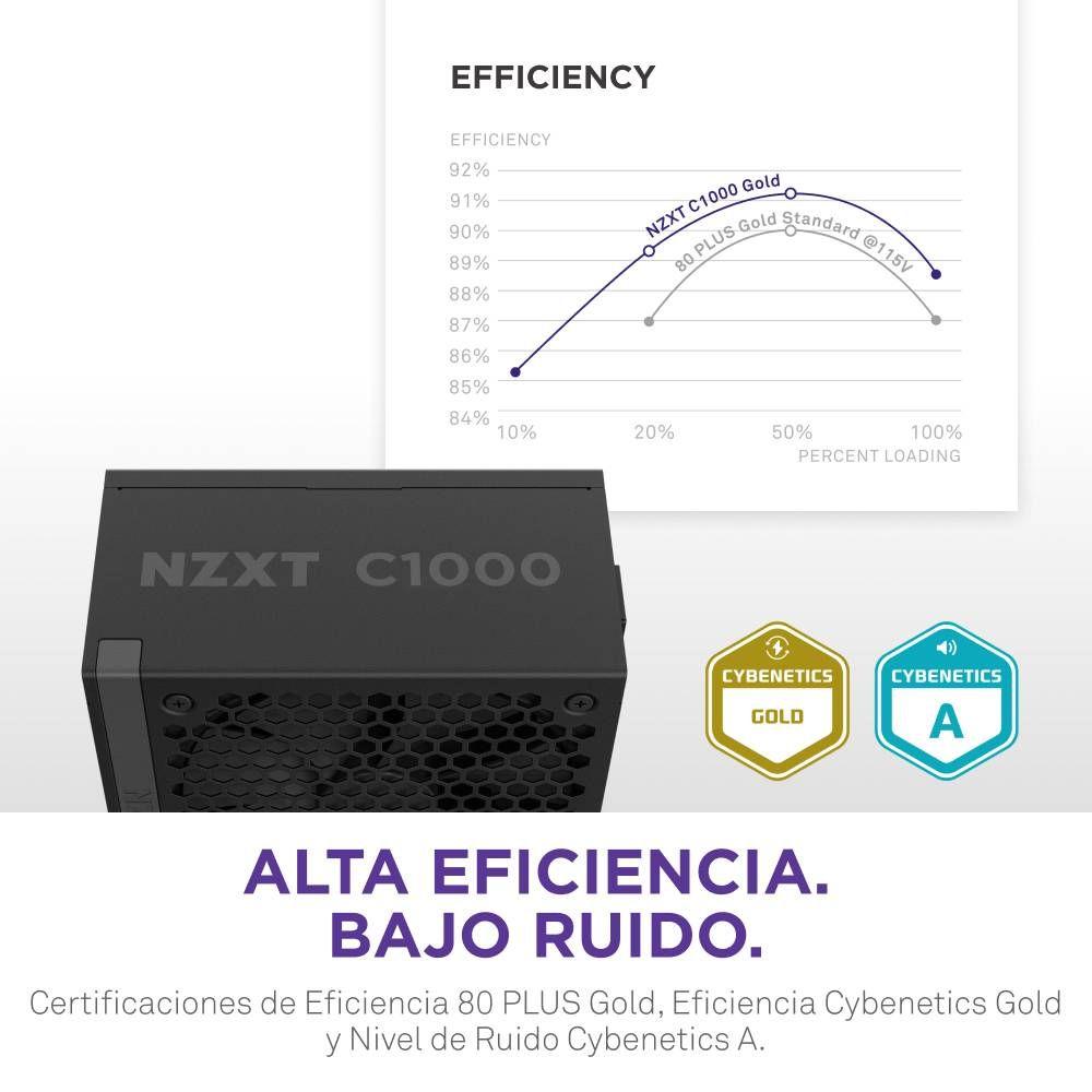 Fonte de Alimentação NZXT C1000 Gold (ATX - 1000 W - 80 PLUS Gold - Preto), miniatura 5