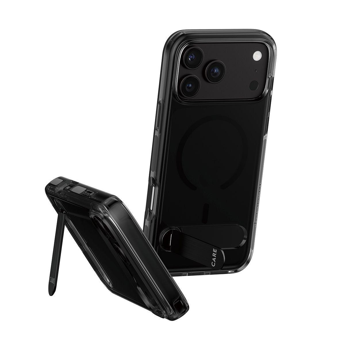 Capa PANZERGLASS CARE Kickstand Case Smokey MagSafe (MagSafe - Preto)