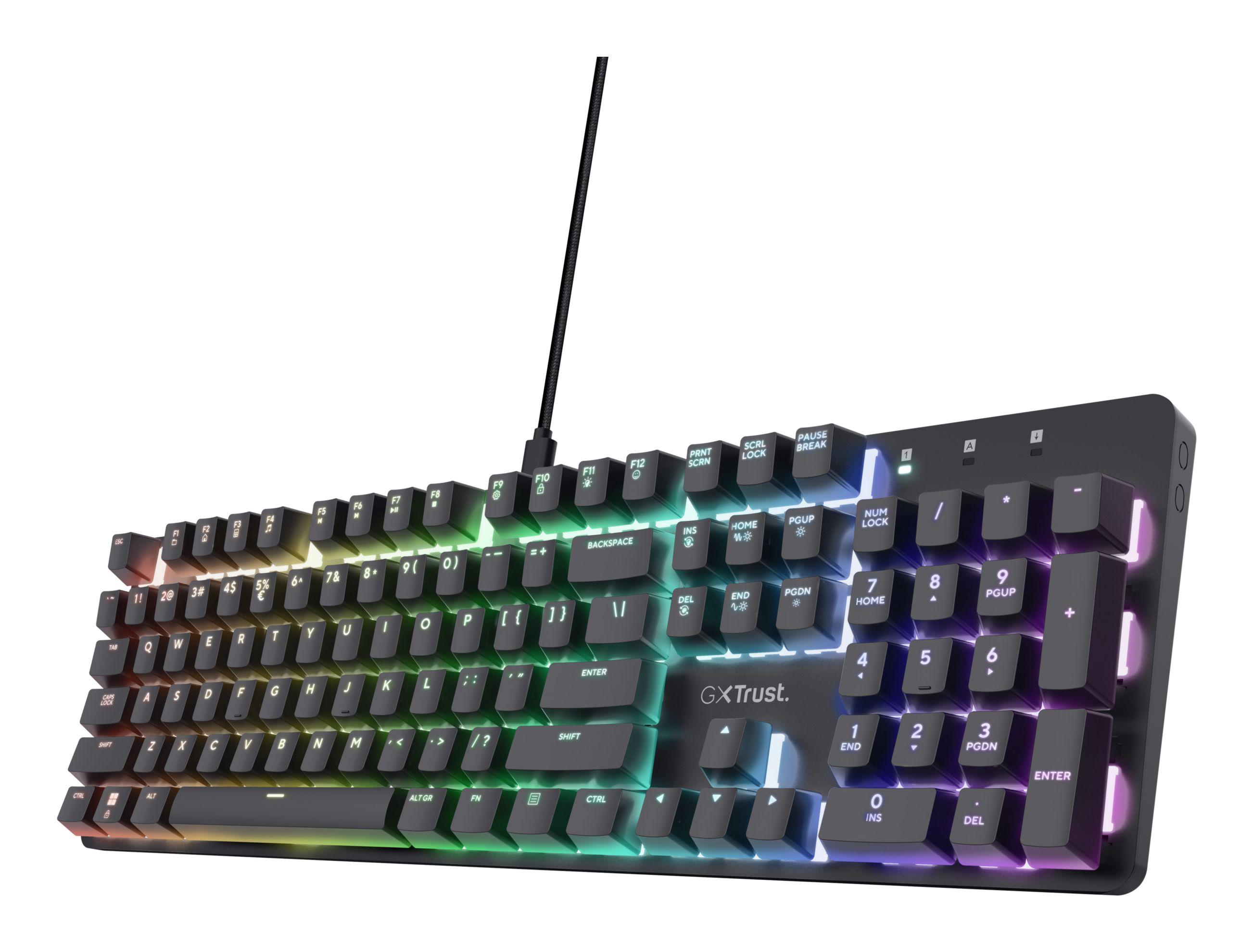 Teclado Gaming Mecânico TRUST GAMING GXT 871 Zora (Espanhol - Interruptor de chave mecânico - Tamanho completo - Preto), miniatura 2