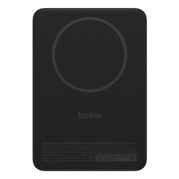 Powerbank Magnética BELKIN BoostCharge Slim Magnetic Qi2 Foldable BPD011HQBK (5000 mAh - USB Type-C - Preto), miniatura 2