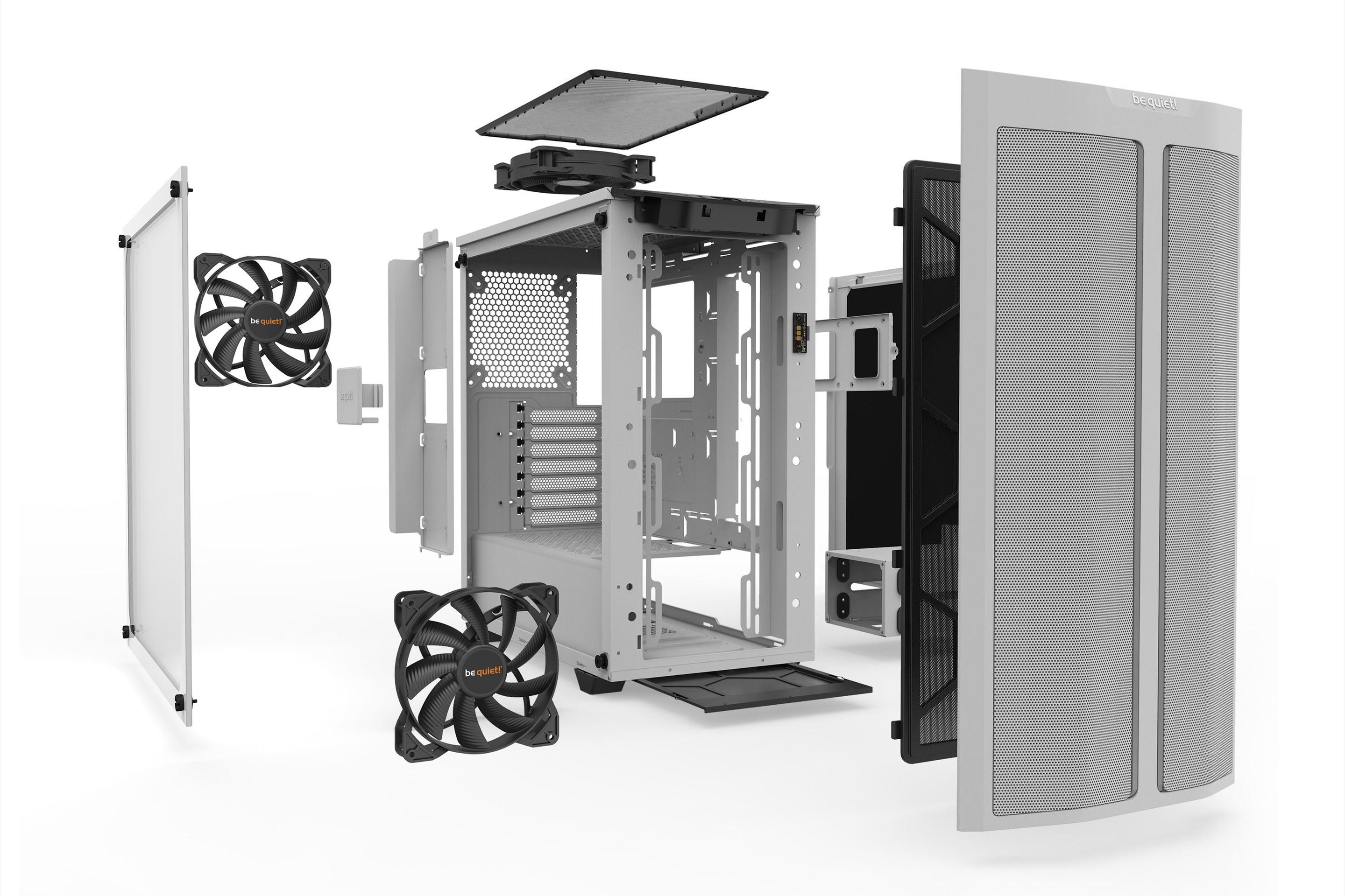Caixa PC BE QUIET! Pure Base 500DX (ATX, Micro ATX, Mini-ATX - ATX, PS2 - Midi Tower - Branco) — miniatura 3