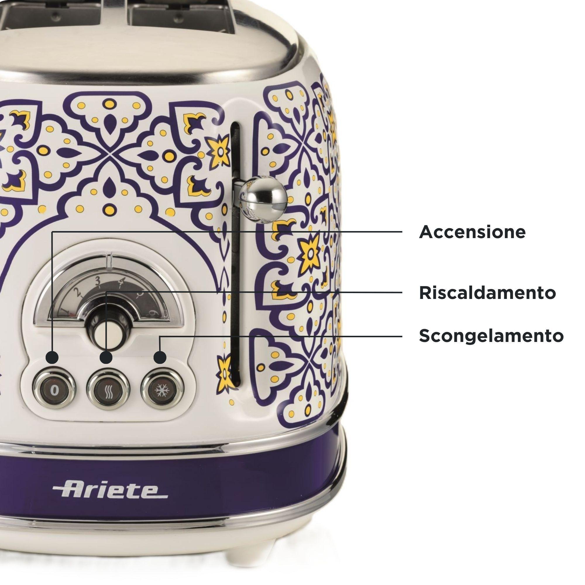 Torradeira ARIETE 0155/0C (810 W - Metal - Altura 20 cm - Branco e Azul Claro), miniatura 6