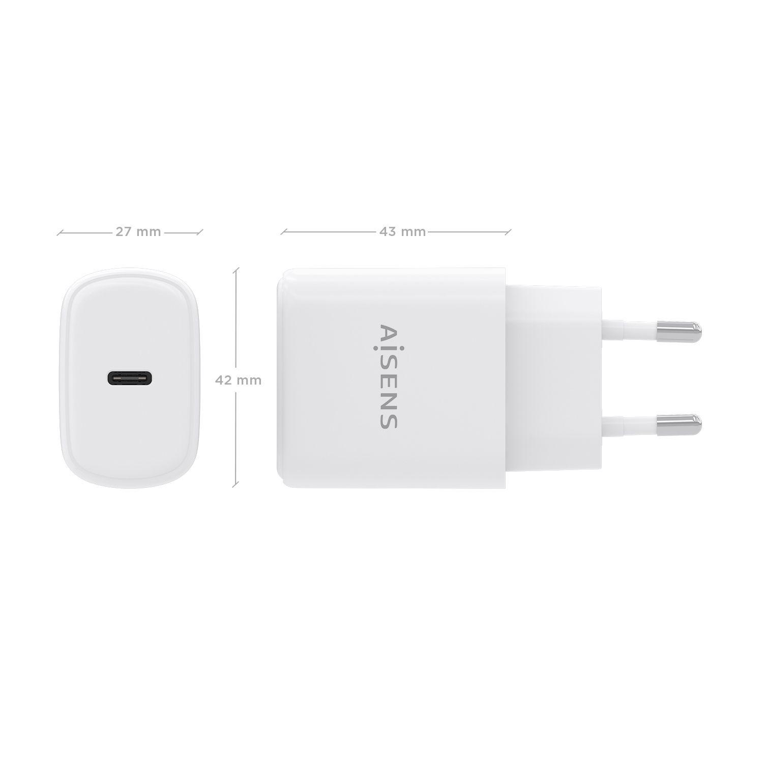 Carregador de Parede AISENS A110-0975 (30 W - Branco), miniatura 4