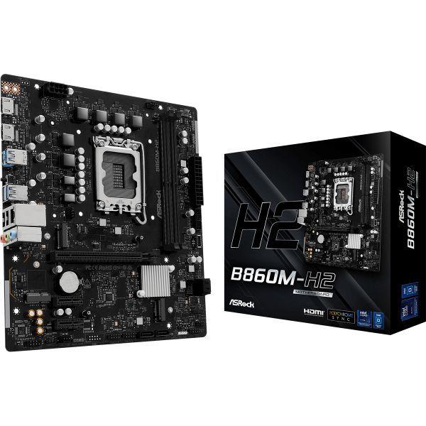 Motherboard Micro ATX ASROCK B860M-H2 (LGA1851 (Socket V1) - Intel Core Ultra - Micro ATX - Preto)