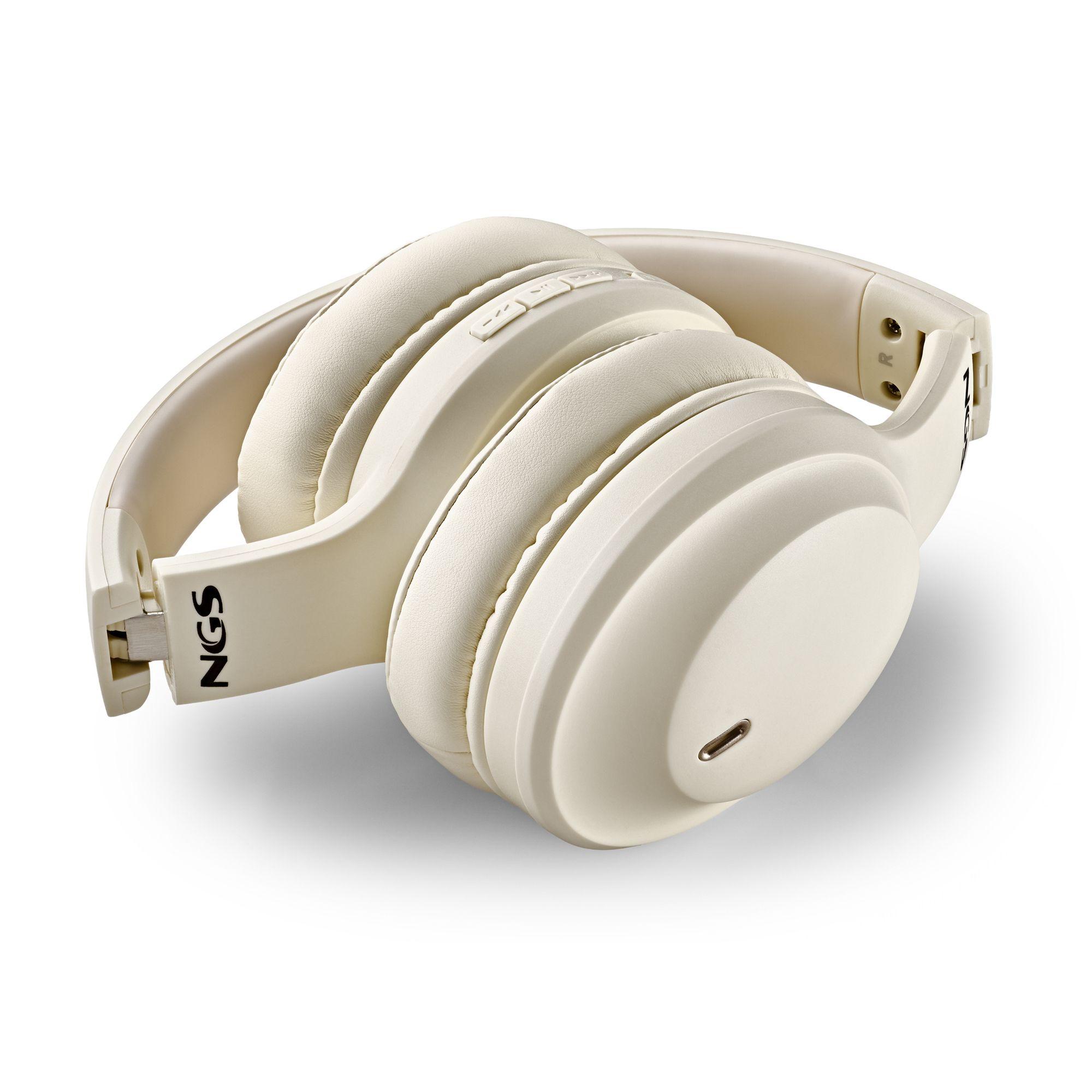 Auscultadores NGS ARTICA GLACIER (Binaural - Com fios e sem fios - Circum-aural - Bege), miniatura 4