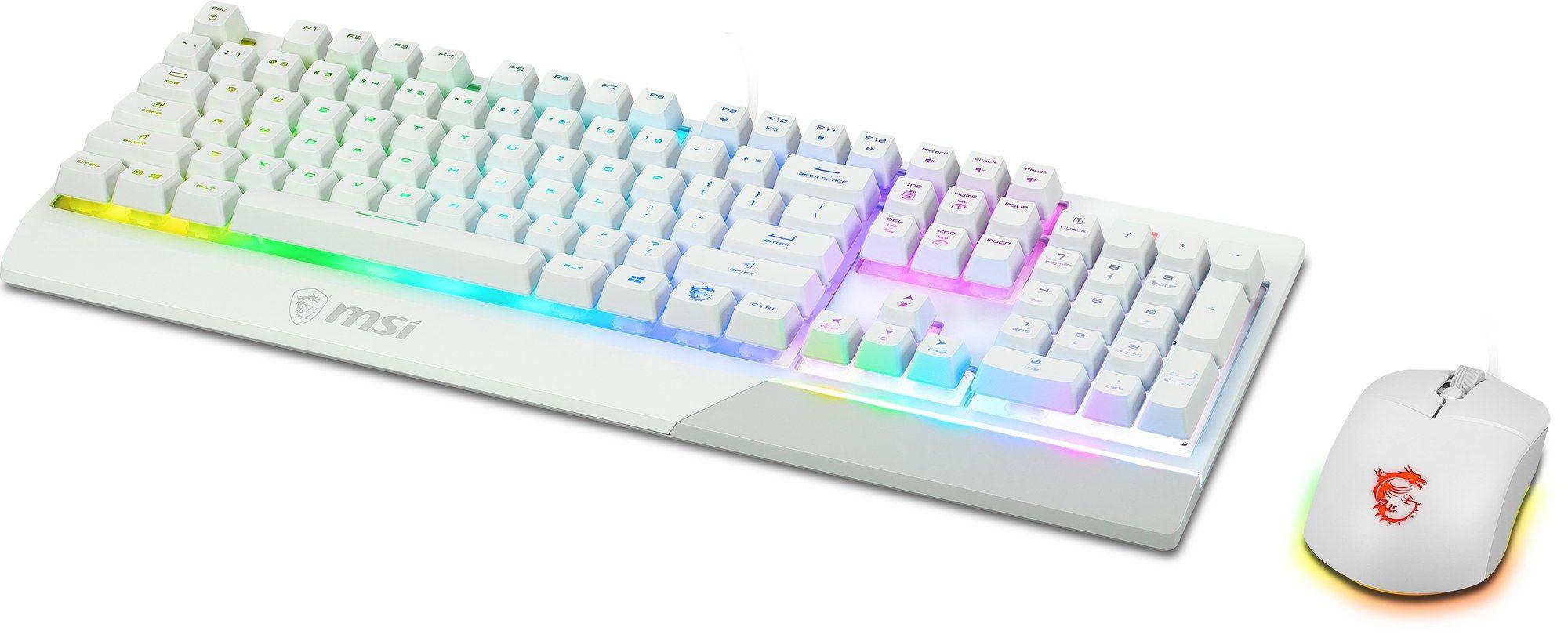 Conjunto de Teclado e Rato Gaming MSI Vigor GK30 Combo (Italiano - Interruptor de chave mecânico - Tamanho completo - Branco), miniatura 3