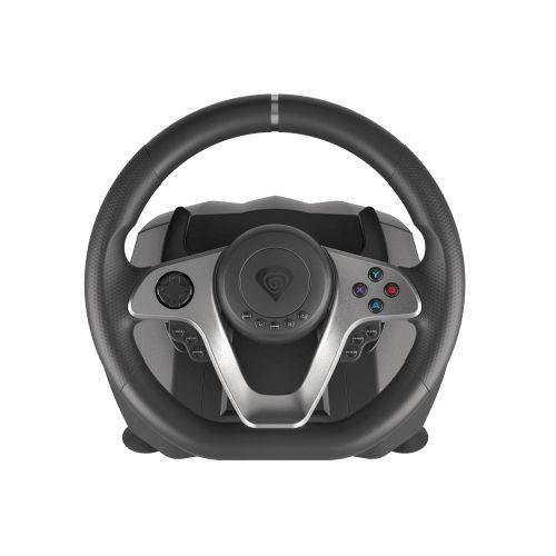 Volante Gaming GENESIS Seaborg 400 (Com fios - Preto e Prateado)