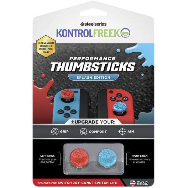 Capas para Analógicos STEELSERIES KontrolFreek Performance Thumbsticks Splash (Nintendo Switch - Vermelho/Azul)