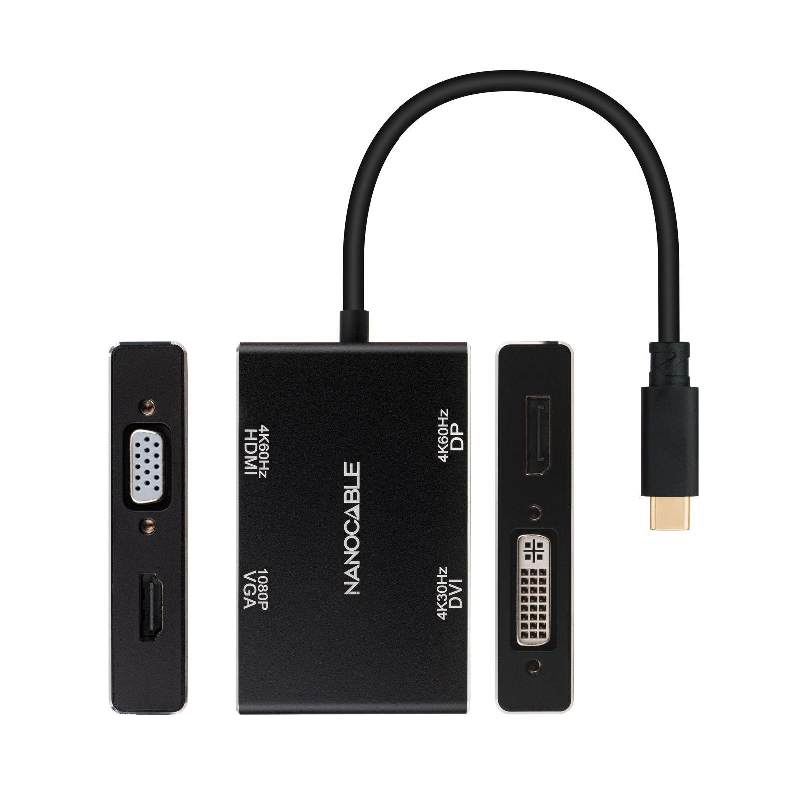 Conversor USB-C NANOCABLE 10.16.4307 (0,1 m - Preto) — miniatura 2