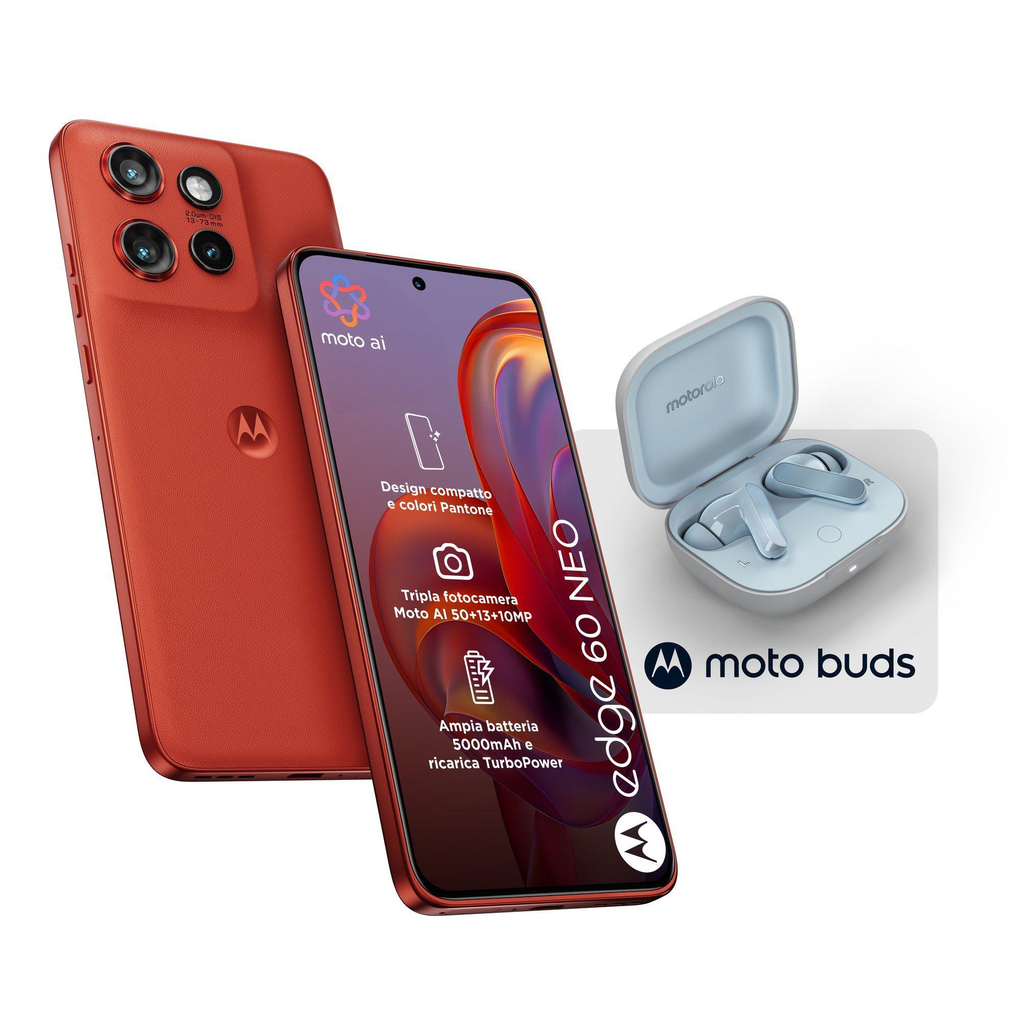 Smartphone MOTOROLA edge 60 neo + Moto Buds (8GB/256GB - 6,36" - Vermelho)