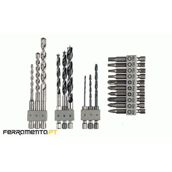 Conjunto de Brocas e Pontas BOSCH Uneo 2609256989 (Betão, Metal, Madeira), miniatura 2