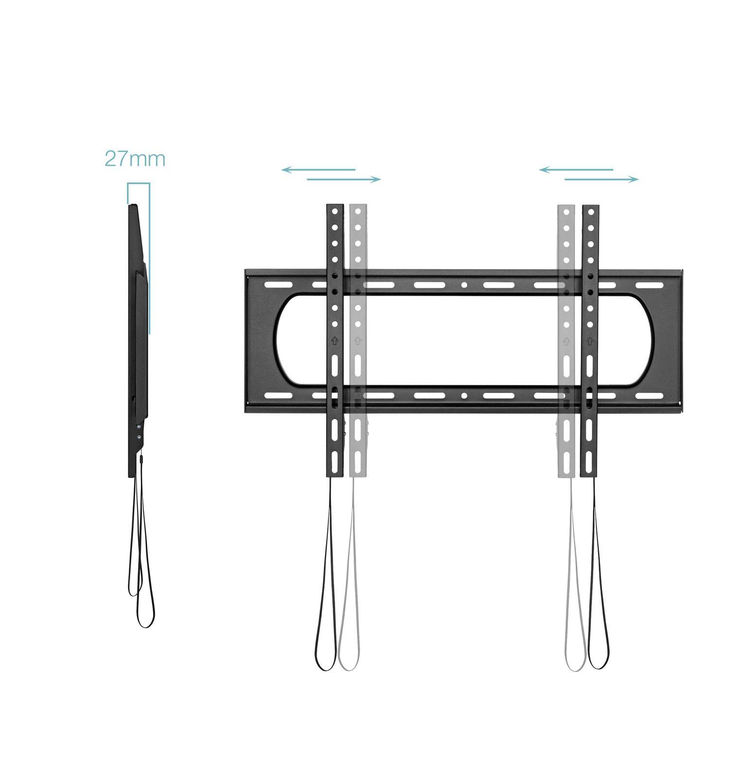 Suporte de Parede TV TOOQ LP1084F-B (37-80" - 80 kg - VESA 600x400 mm - Preto), miniatura 2