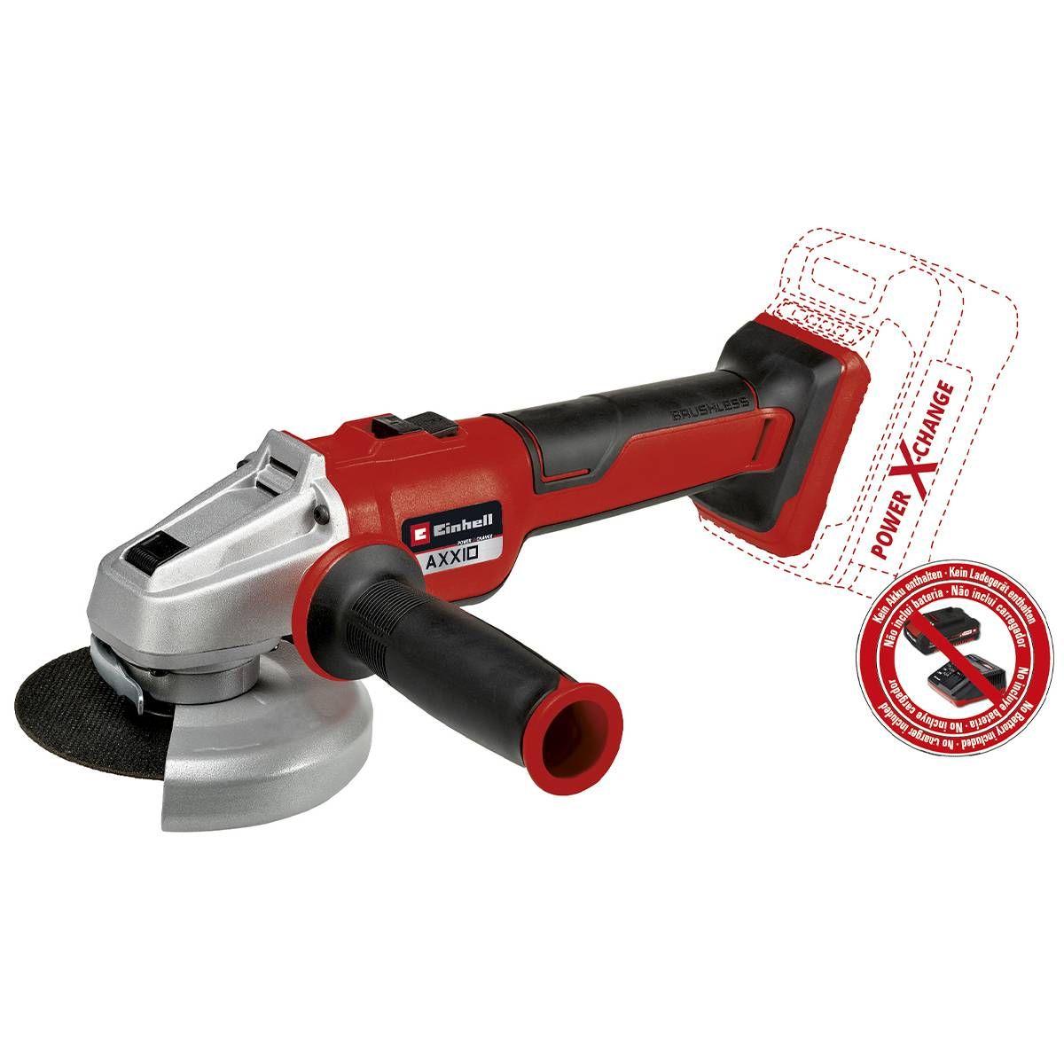 Rebarbadora Angular a Bateria EINHELL AXXIO 18/115 Q (18 V - Bateria - Preto/Vermelho)