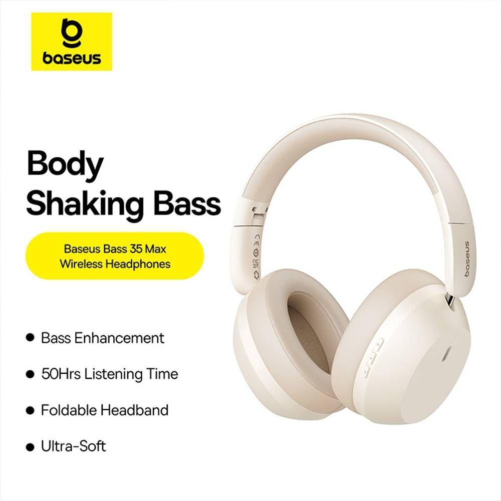 Auscultadores BASEUS Bass 35 Max (Binaural - Com fios e sem fios - Supra-aural - Branco), miniatura 3