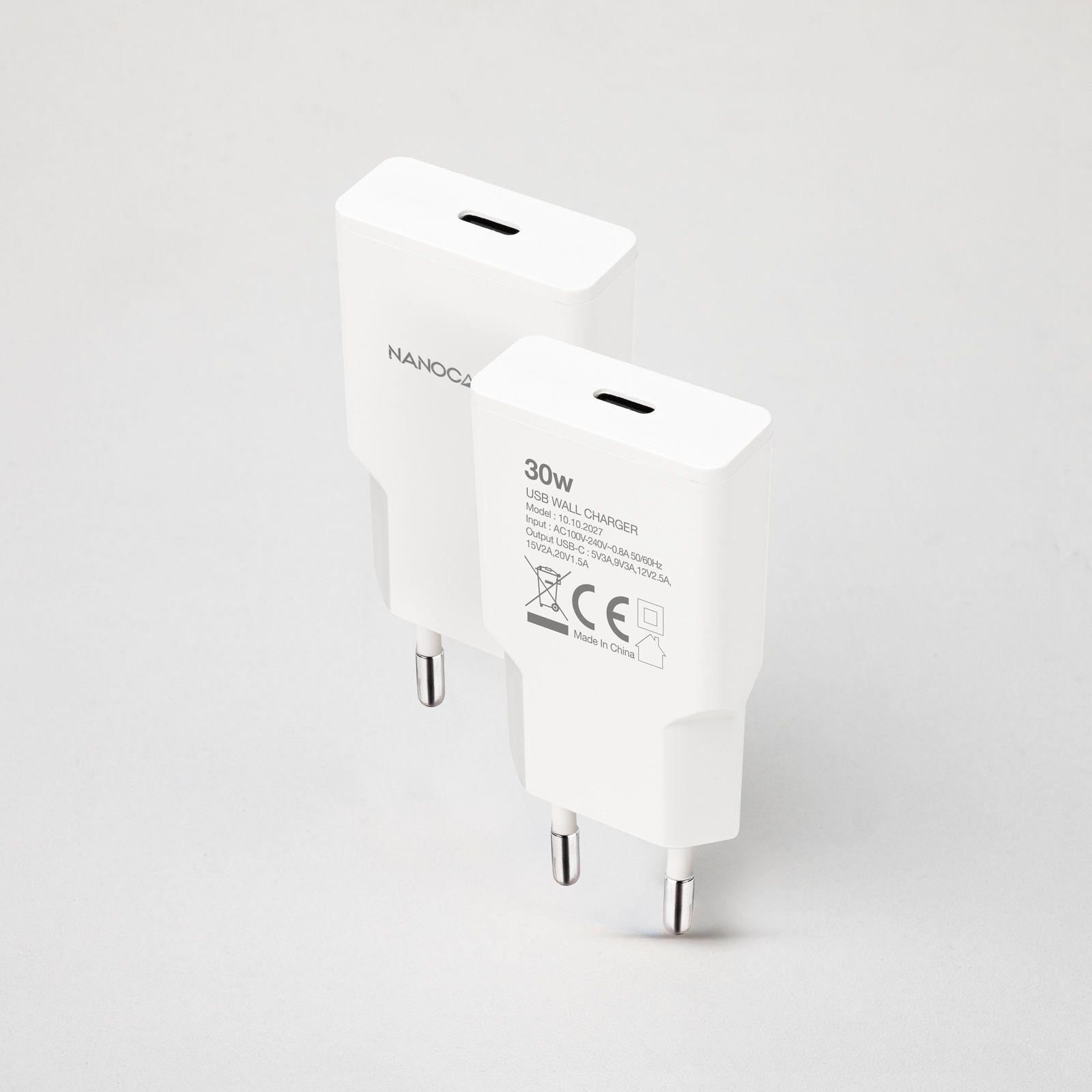 Carregador de Parede NANOCABLE 10.10.2027 (30 W - Branco), miniatura 2