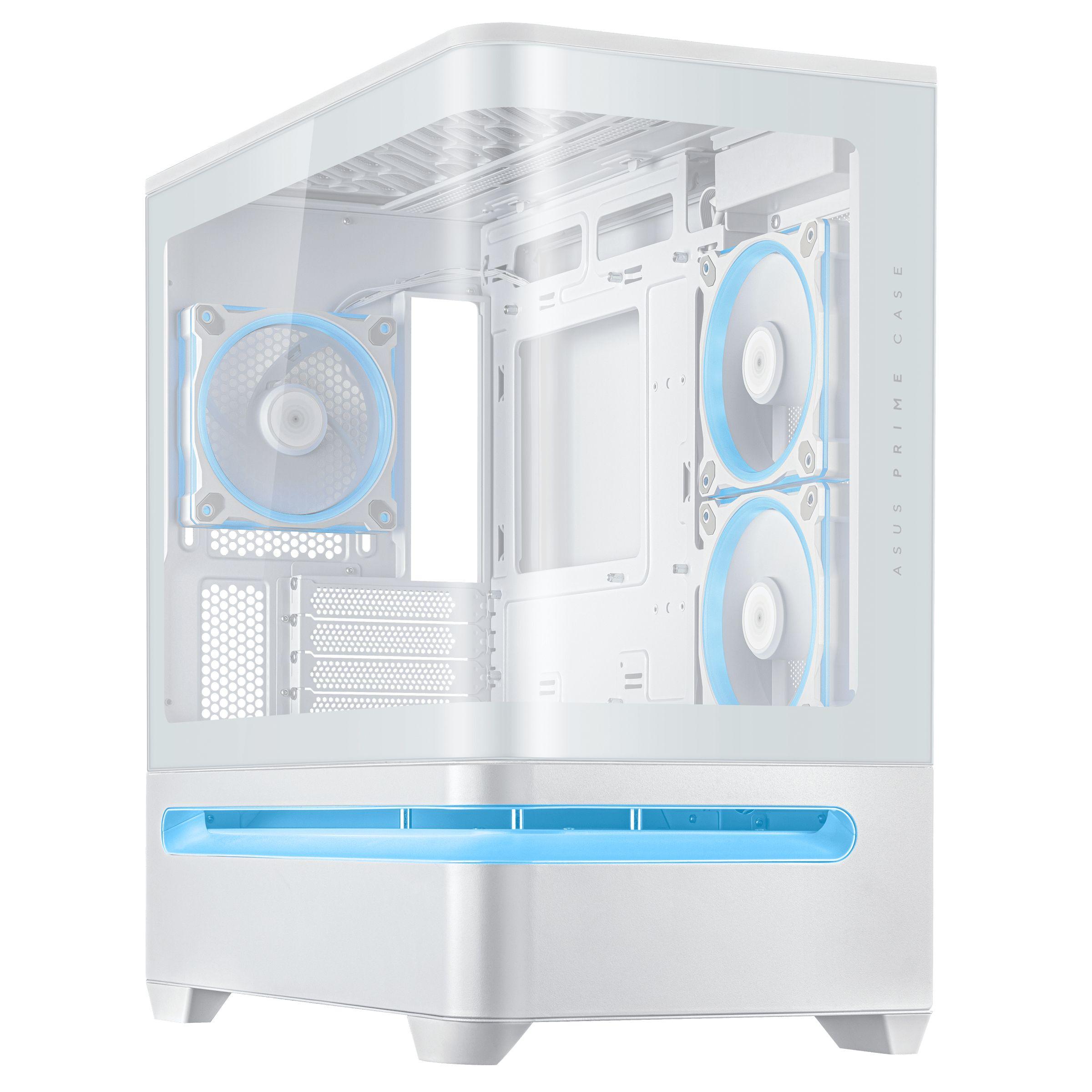Caixa PC ASUS PRIME AP202 ARGB (micro ATX, Mini-ITX - Mini Tower - Micro-ATX, Mini-ITX - Branco)