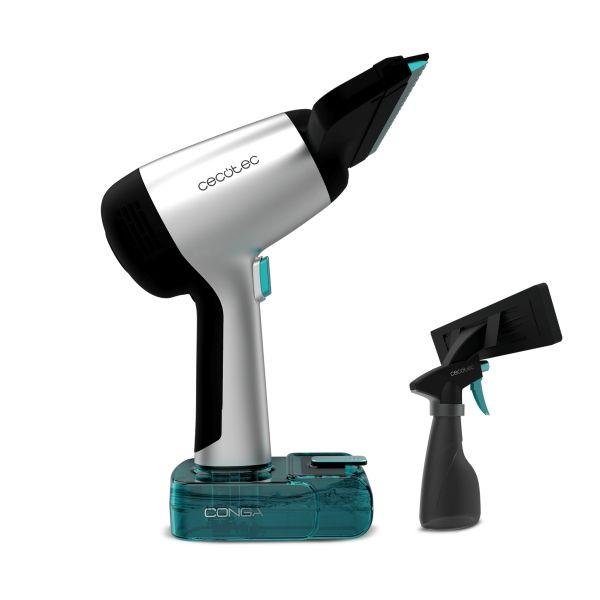 Aspirador Limpa-Vidros CECOTEC Conga Rockstar 3700 Glass (Preto e Prateado)