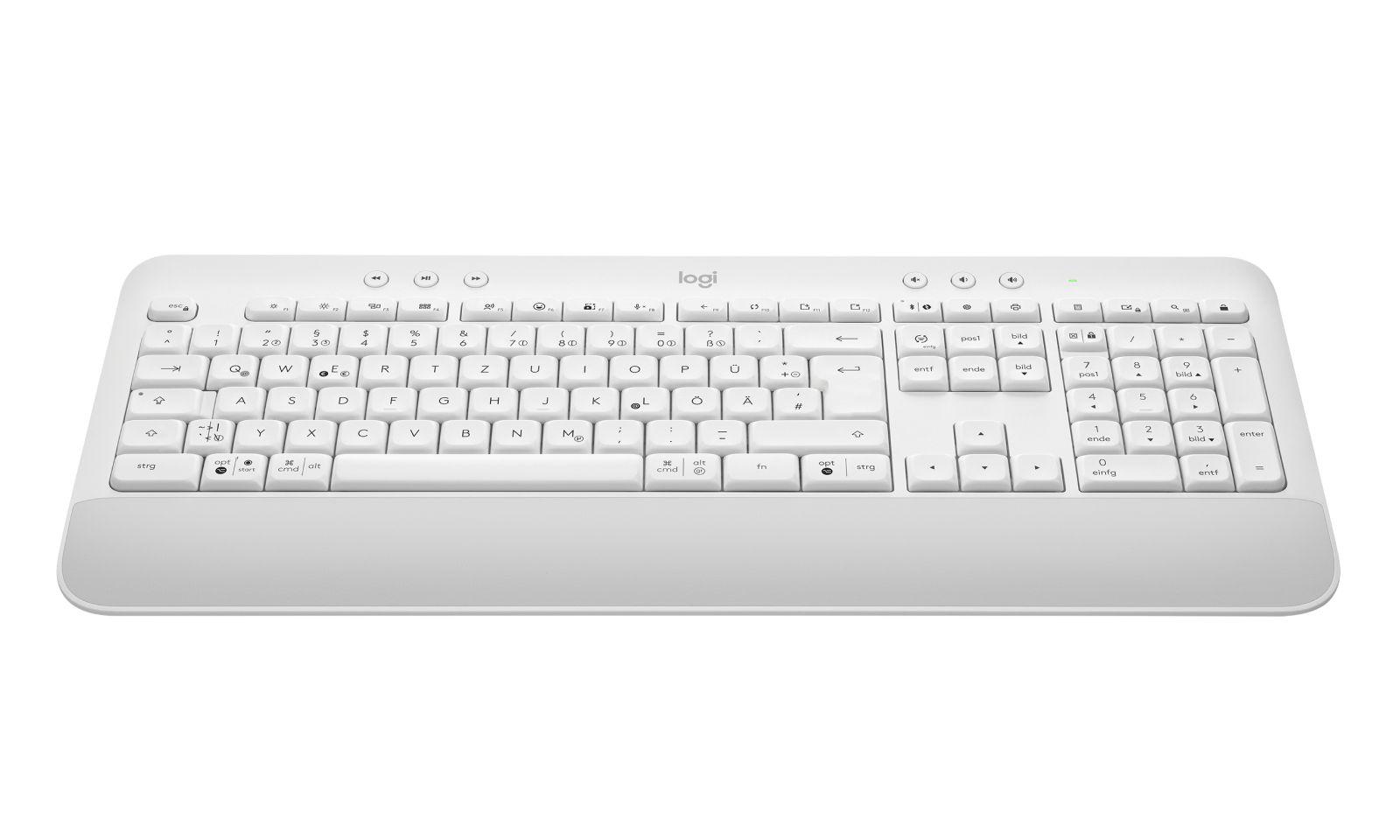 Teclado LOGITECH Signature K650 (Alemão - Interruptor de membrana - Tamanho completo - Branco)
