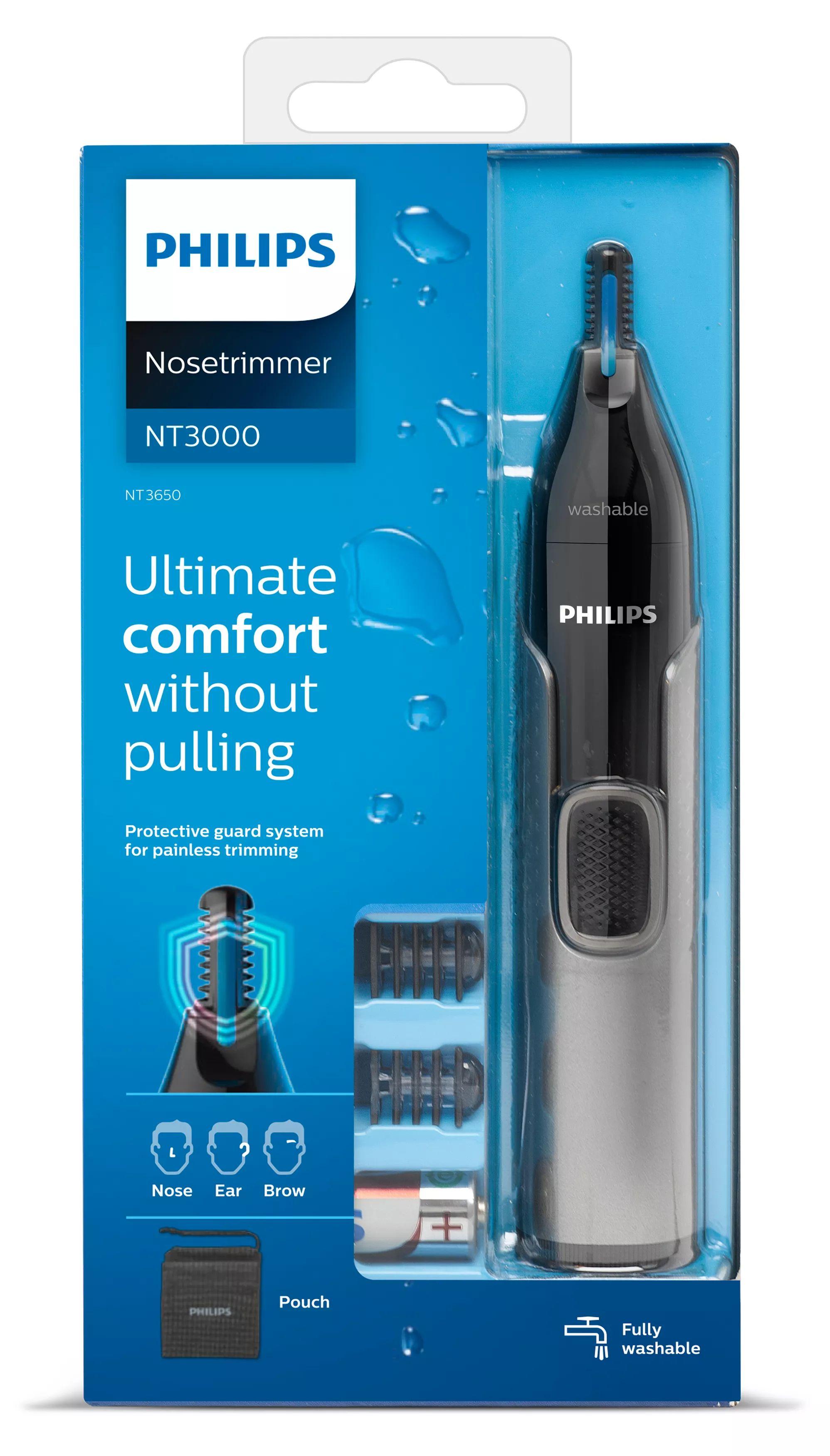 Aparador de Nariz, Orelhas e Sobrancelhas PHILIPS NT3650/16 (Aço inoxidável - Cinzento) — miniatura 2