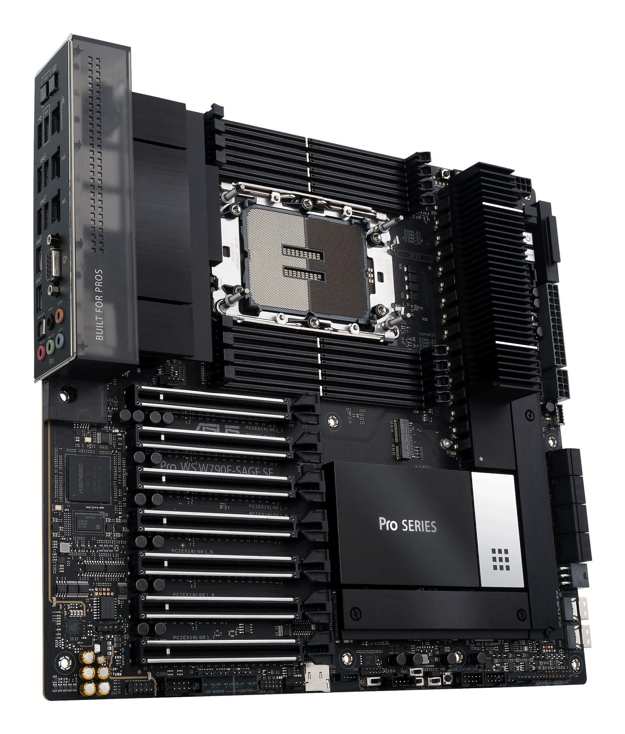 Motherboard ASUS PRO WS W790E-SAGE SE (LGA 4677 (Socket E) - Intel Xeon W - EEB - Preto), miniatura 4